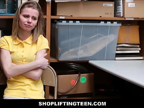 ShopliftingTeen - Cute Thin Light-haired Shoplifting Teenager Screwed By Officer - Catarina Petrov