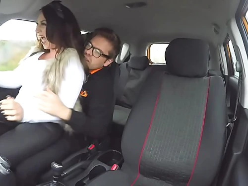 Faux Driving College Meaty cock Lecturer bonnet fucks and licks