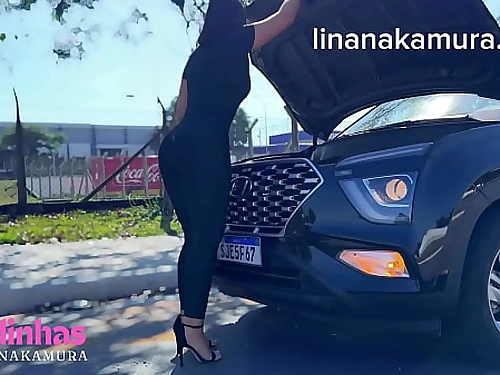 Asi&aacute;tica gostosa e flagrada fazendo sexo na Rua - Big Backside Latina - Lina Nakamura - John coffee