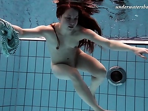 Salaka Ribkina beautiful figure in the swimming pool